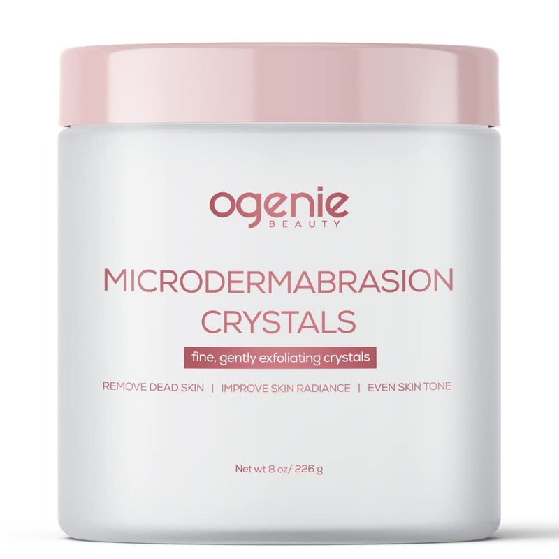 Generic Ogenie Beauty Microdermabrasion Crystals 8 oz  226 g Exfoliate Even Skin Tone Improve Skin Texture Acne Scars Pores Remove Blackheads Peel Scrub Sugar Scrub Facial Resurfacing 