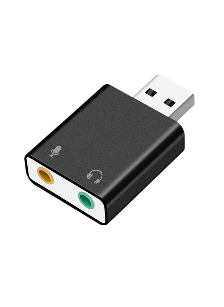Aluminum USB 7.1 Sound Card for Live Streaming and Recording 