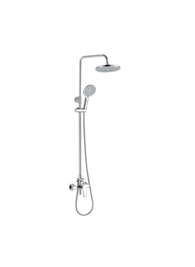 DANUBE HOME - Milano Dulce Rain Shower Column Complete Set Chrome Handheld Shower And Slide Rain Shower With Single Handle Faucet - Made In China - Image 1