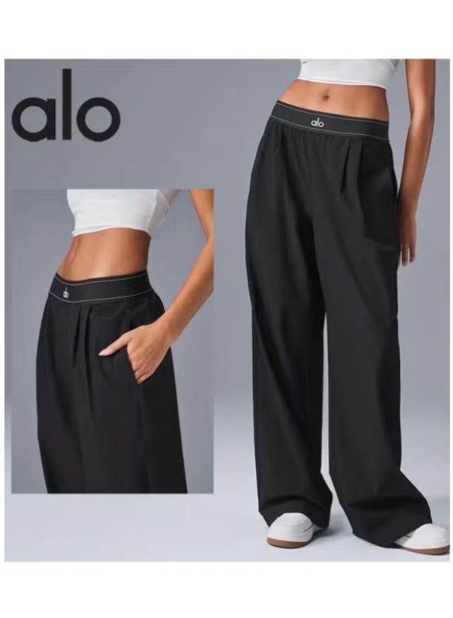 alo YOGA high-waisted wide-leg slacks - Image 1