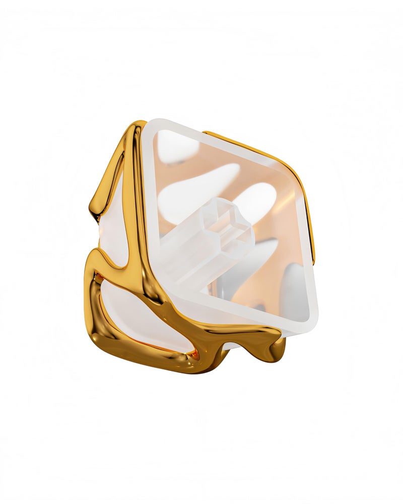 dagaladoo Metal Translucent 1U Keycaps for Mechanical Keyboard,Transparent Keyboard caps Shine Through, 1U Gold Clear Key caps Replacement for RGB mx Key Cap(only one keycap) - Image 5