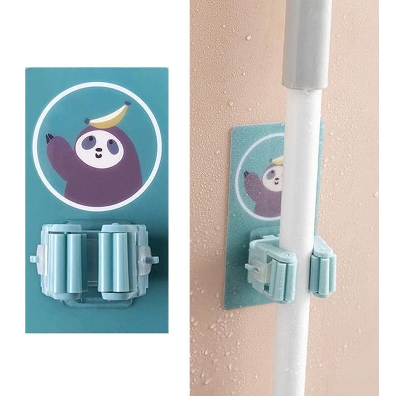 GOPINATH SHOPPE KINTIN Magic Sticker Self Adhesive Mop Holder Multifunction Wall Mounted Mop Broom Holder Pack of 1