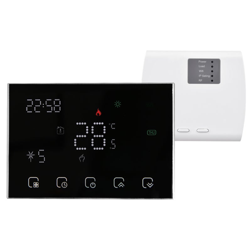 Programmable Smart Digital Thermostat Room Temperature Controller with LED Touchscreen Replacement for Google Home Home Market Factory School Office Hotel Electric Heating - Image 1