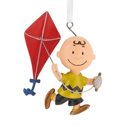 Hallmark Peanuts 75th Anniversary Charlie Brown with Kite Christmas Ornament, Gifts for Peanuts Fans - Image 1