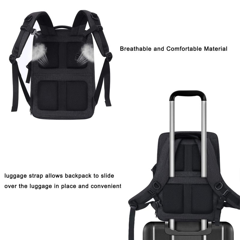 MOSISO Camera Backpack, DSLR/SLR/Mirrorless Large Men/Women Photography Camera Bag Case with 17.3 inch Laptop Compartment&Tripod Holder&Rain Cover Compatible with Canon/Nikon/Fuji/Laptop, Space Gray - Image 5