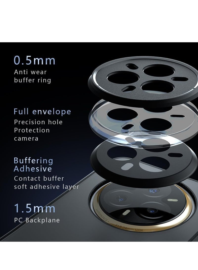 حالة لـ Realme 14 Pro Plus 5G ، غطاء هاتف رقيق واقي للظهر الشفاف ، مكافحة بصمات الأصابع ، حماية ضد السقوط ، حالة مقاومة للصدمات لـ Realme 14 Pro + 5G (أسود) - Image 5