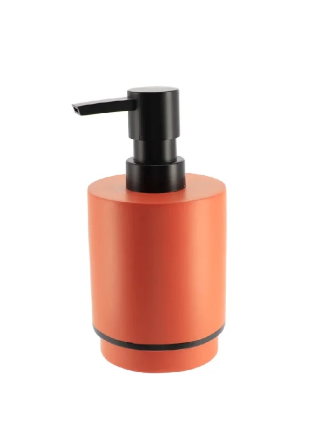 Tendance Elegant Design Round Polyresin Soap Dispenser Sienna and Black 290 ml AA62140124