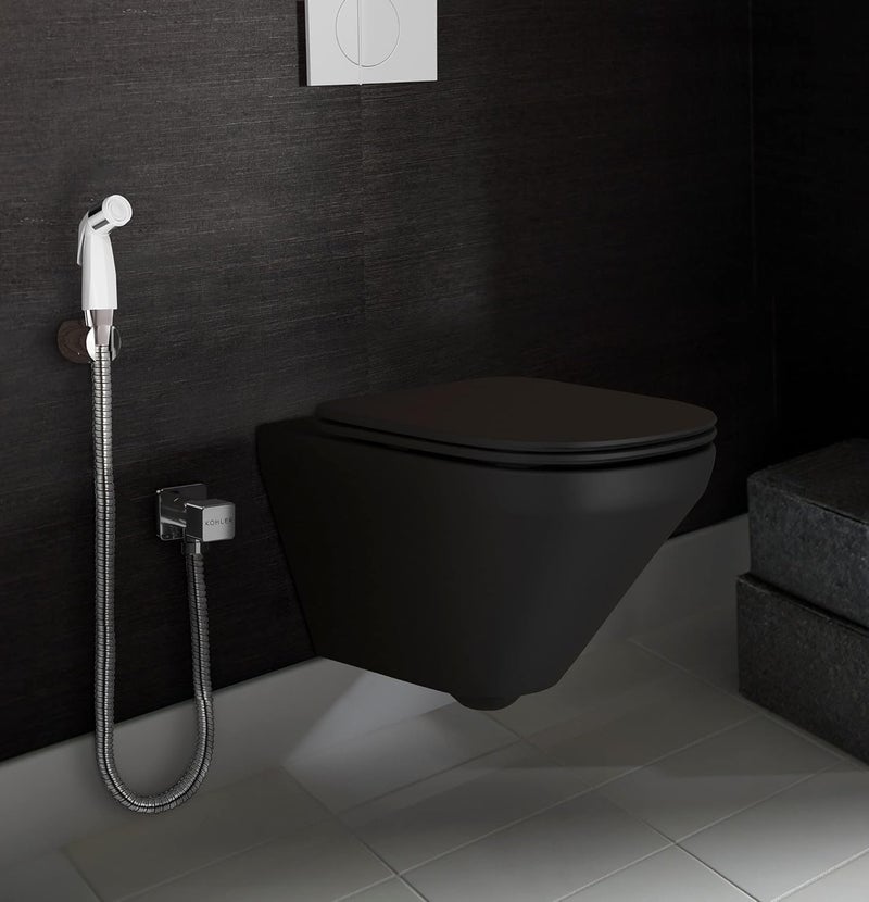 Kohler 12925INCP Complementary Basic Health Faucet with Metal Hose and Holder White Chrome Finish - Image 4