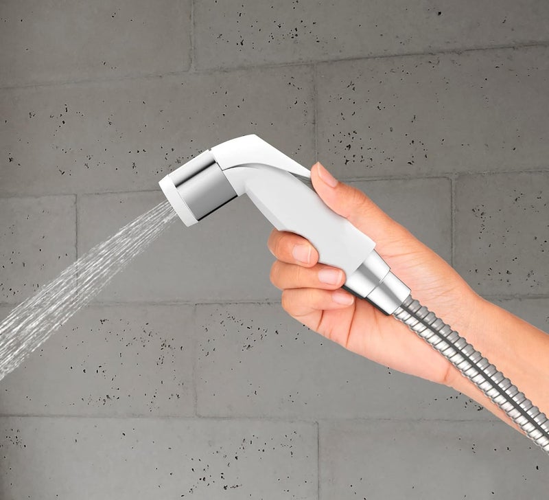 Kohler 12925INCP Complementary Basic Health Faucet with Metal Hose and Holder White Chrome Finish - Image 3