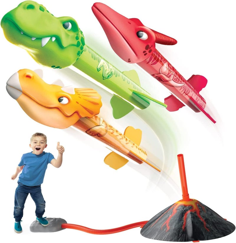 Dinosaur Rocket Launcher for Kids, Launch up to 100 feet, Suitable for Outdoor Sports, Happy Parent-child Time, As a birthday gift - Image 1