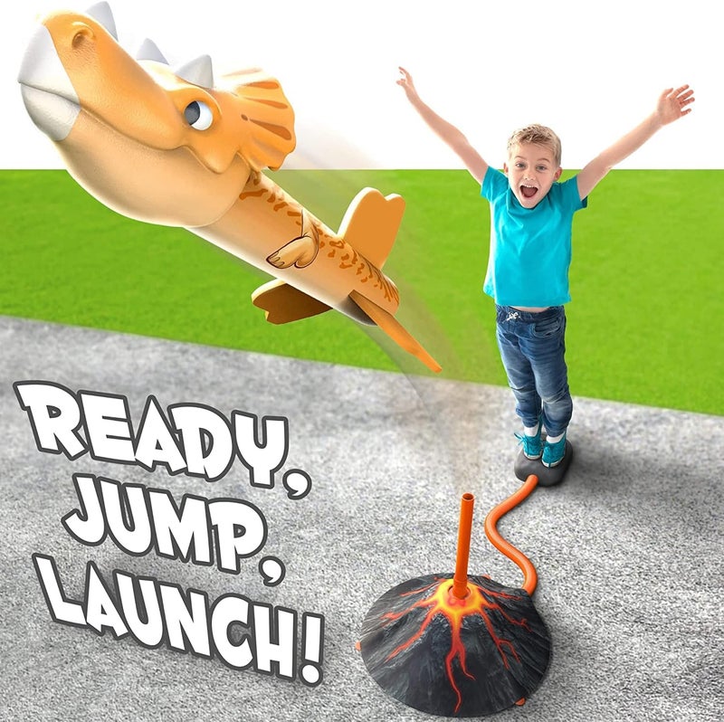 Dinosaur Rocket Launcher for Kids, Launch up to 100 feet, Suitable for Outdoor Sports, Happy Parent-child Time, As a birthday gift - Image 4