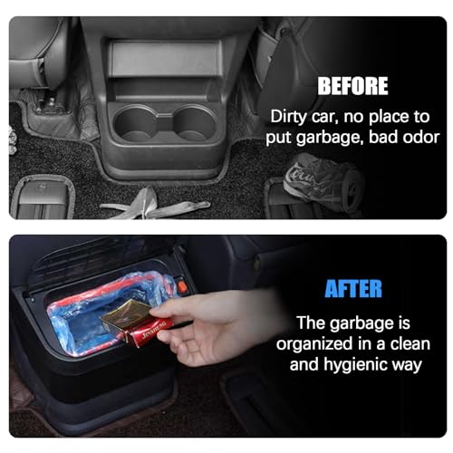 PACEWALKER for Toyota Sienna Car Trash Can Modification Waterproof in- Trash can Row Cup Holder Design for Toyota Sienna 2021-2025 Accessories Brown - Image 3