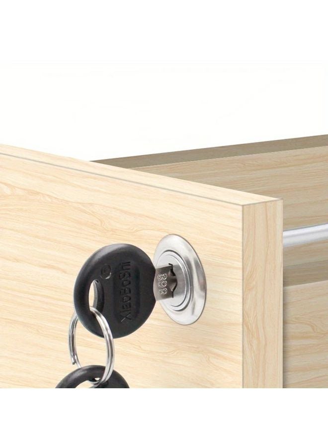 Zinc Alloy Drawer Lock Triple Cylinder Design Easy Installation Color A - Image 3