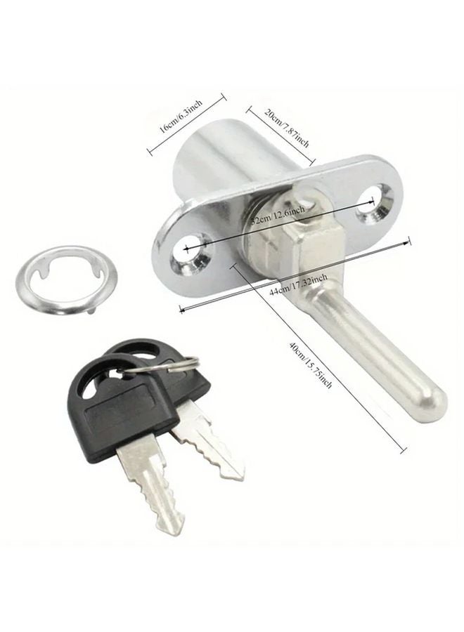 Zinc Alloy Drawer Lock Triple Cylinder Design Easy Installation Color A - Image 4
