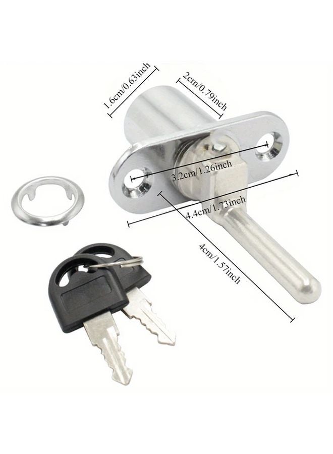 Zinc Alloy Drawer Lock Triple Cylinder Design Easy Installation Color A - Image 1