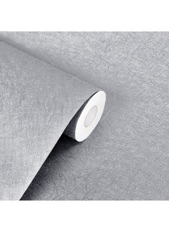 Anna 40cm x 5m Dark Gray Textured Thick PVC Self-Adhesive Wallpaper  - Image 1