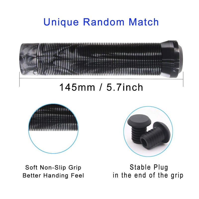 Z-FIRST Bike Handlebar Grips, Rubber Bicycle Grips Soft Cycling Grips Non-Slip Bike Handles Grips for Pro Stunt Scooter Bars and BMX Bikes Bars - Image 2