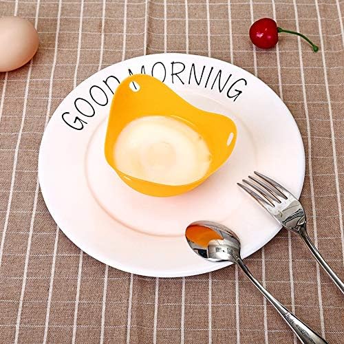 Radionics Silicone Egg Poachers Cups Eggs Boiler Poaching Poach Cup Pods Mould Cookware Kitchen Tool Pancake Baking Cups (Pack of 4) - Image 4