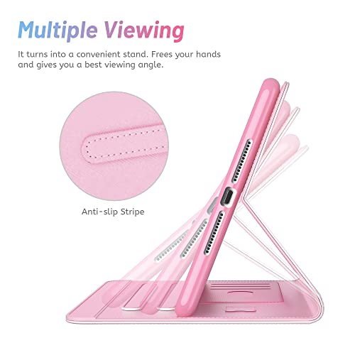 Dteck Case for iPad mini 5th Gen, iPad mini 4/3/2/1 Cute Folio Case 7.9" with Stylus, Auto Wake Sleep/Stand Function, PU Leather Shell Lightweight Protective Cartoon Kids Cover for Girl, Pink Unicorn - Image 4