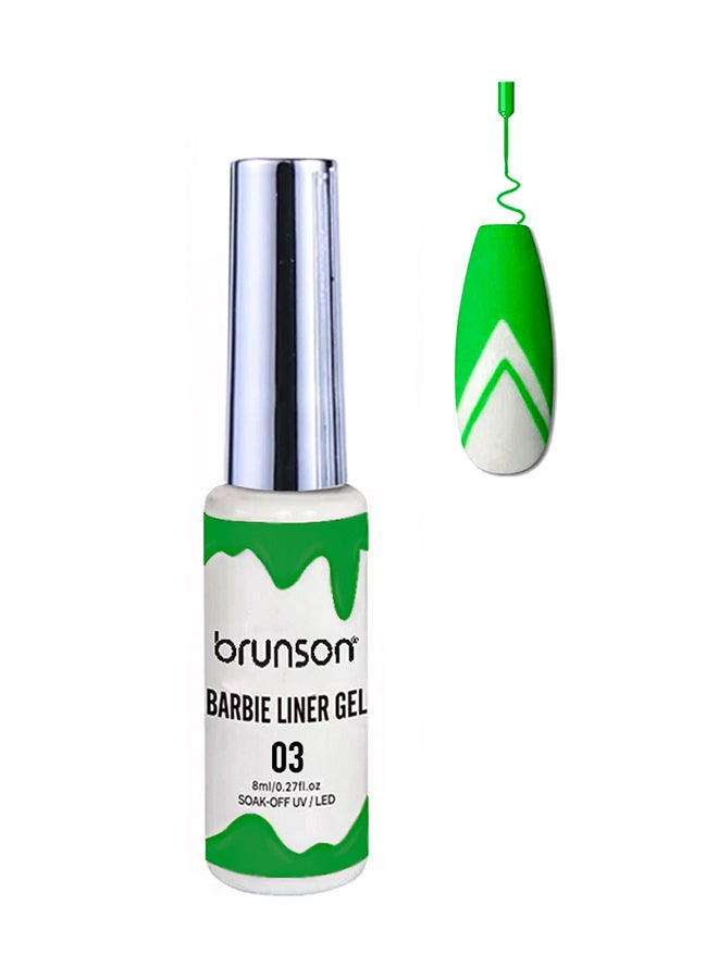 brunson طلاء أظافر جل لاينر، فرشاة في زجاجة للرسم والتصميم BNAGK02-03