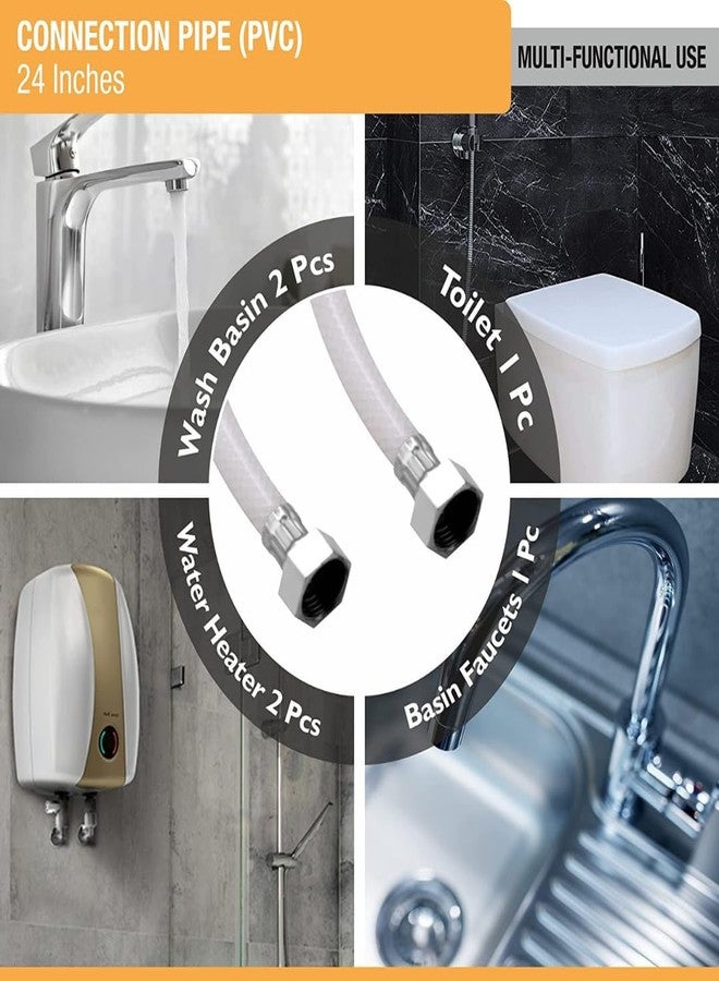 COSWARE 24" Inches White Heavy Duty PVC Connection Pipe Suitable For Geysers, Countertop Faucets/Water Taps, Toilet Flush (Pack of 2) (24 INCH) - Image 5