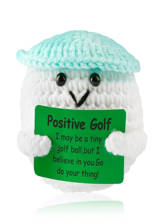 BharatBazaar Crochet Toys, Emotional Support Gifts, Handmade Positive Golf Ball Crochet,Funny Emotional Support Gift for Golfer,Unique Golf Toy for Christmas,Birthday,Graduation - Image 1