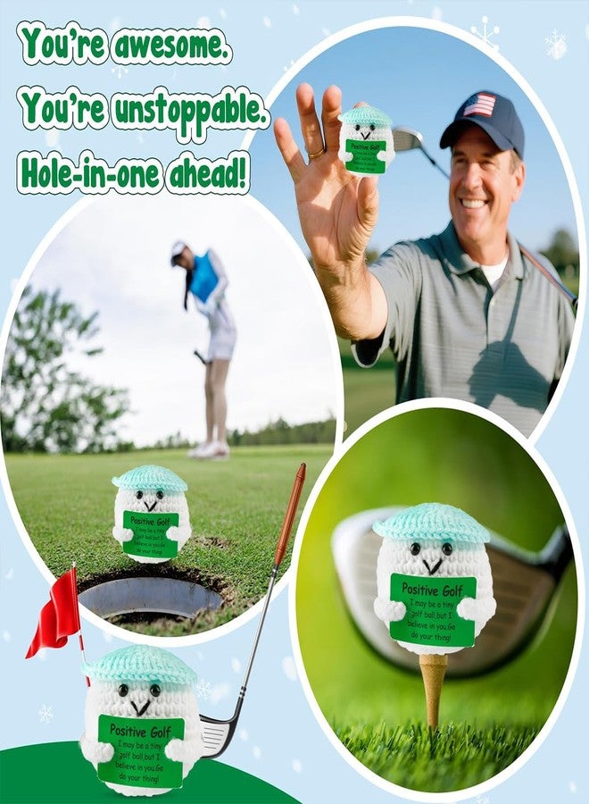 BharatBazaar Crochet Toys, Emotional Support Gifts, Handmade Positive Golf Ball Crochet,Funny Emotional Support Gift for Golfer,Unique Golf Toy for Christmas,Birthday,Graduation - Image 4