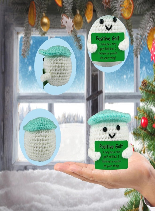 BharatBazaar Crochet Toys, Emotional Support Gifts, Handmade Positive Golf Ball Crochet,Funny Emotional Support Gift for Golfer,Unique Golf Toy for Christmas,Birthday,Graduation - Image 3