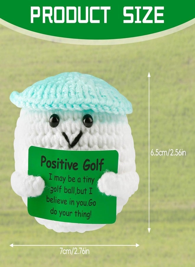 BharatBazaar Crochet Toys, Emotional Support Gifts, Handmade Positive Golf Ball Crochet,Funny Emotional Support Gift for Golfer,Unique Golf Toy for Christmas,Birthday,Graduation - Image 2