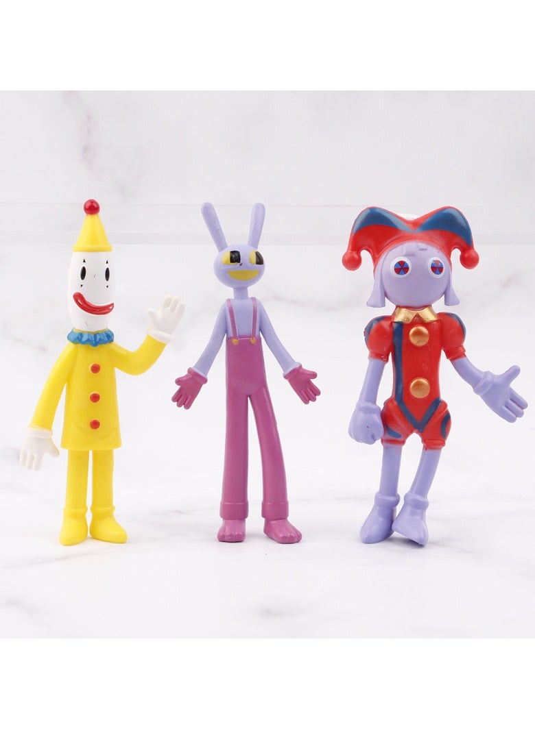 6 Magical Digital Circus Handmade Models, Rabbit Clown Dolls, Cartoon Surrounding Cake Decorations - Image 3