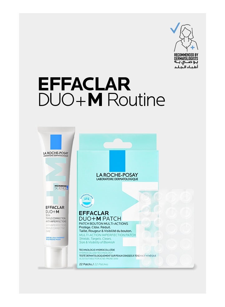 LA ROCHE-POSAY حزمة روتين إيفاكلار ديو + م. 22 لاصقة حب الشباب + علاج بقع ديو + م - Image 1