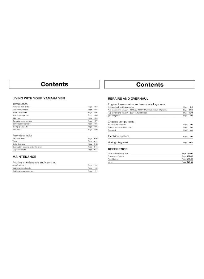 Yamaha YBR125 (05 - 16) & XT125R/X (05 - 09) Haynes Repair Manual  - Image 3