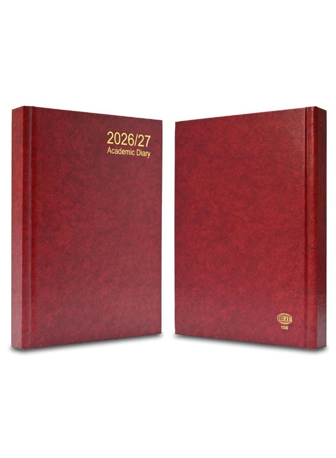 FIS 2026-2027 ACADEMIC DIARY, A5 Size(148x210mm) with Hard Cover Vinyl Materials, English, 60gsm White Paper, Maroon Color-FSDI15E2627MR - Image 2