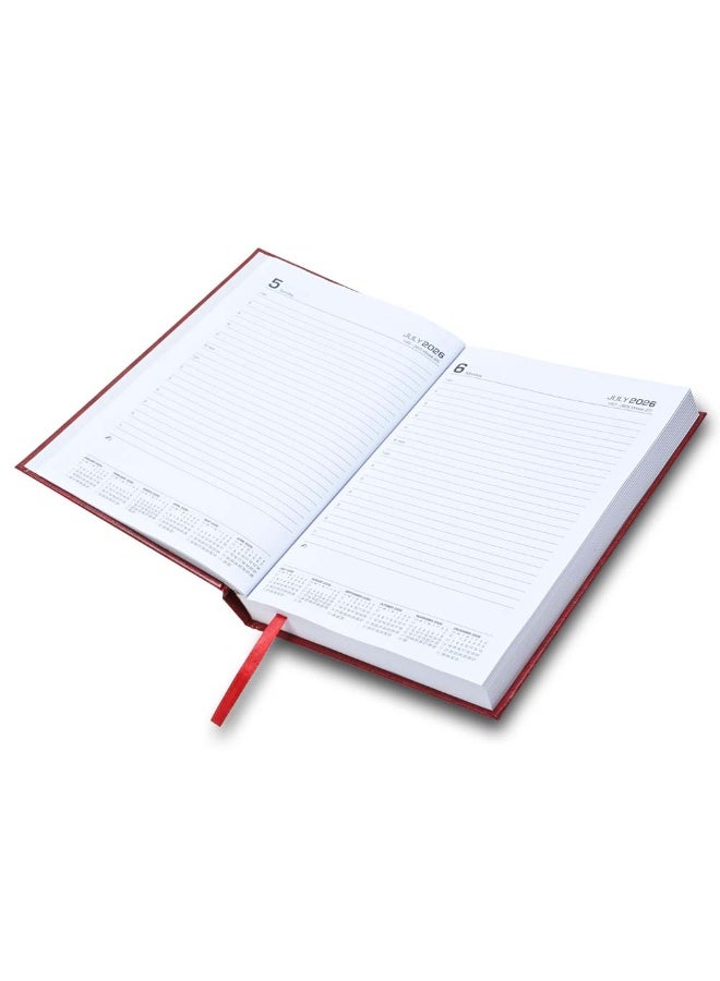 FIS 2026-2027 ACADEMIC DIARY, A5 Size(148x210mm) with Hard Cover Vinyl Materials, English, 60gsm White Paper, Maroon Color-FSDI15E2627MR - Image 3