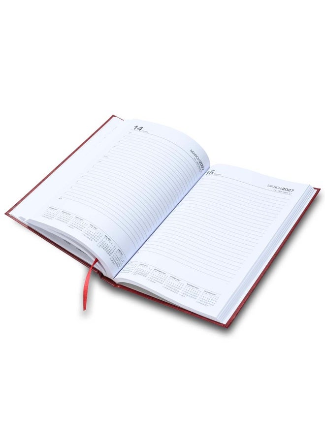FIS 2026-2027 ACADEMIC DIARY, A5 Size(148x210mm) with Hard Cover Vinyl Materials, English, 60gsm White Paper, Maroon Color-FSDI15E2627MR - Image 4