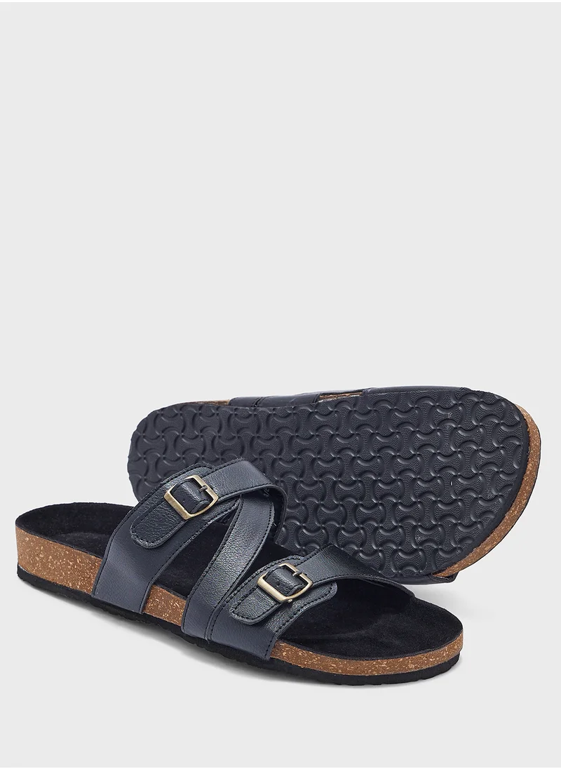 روبرت وود Casual Cork Footbed Support Sandals