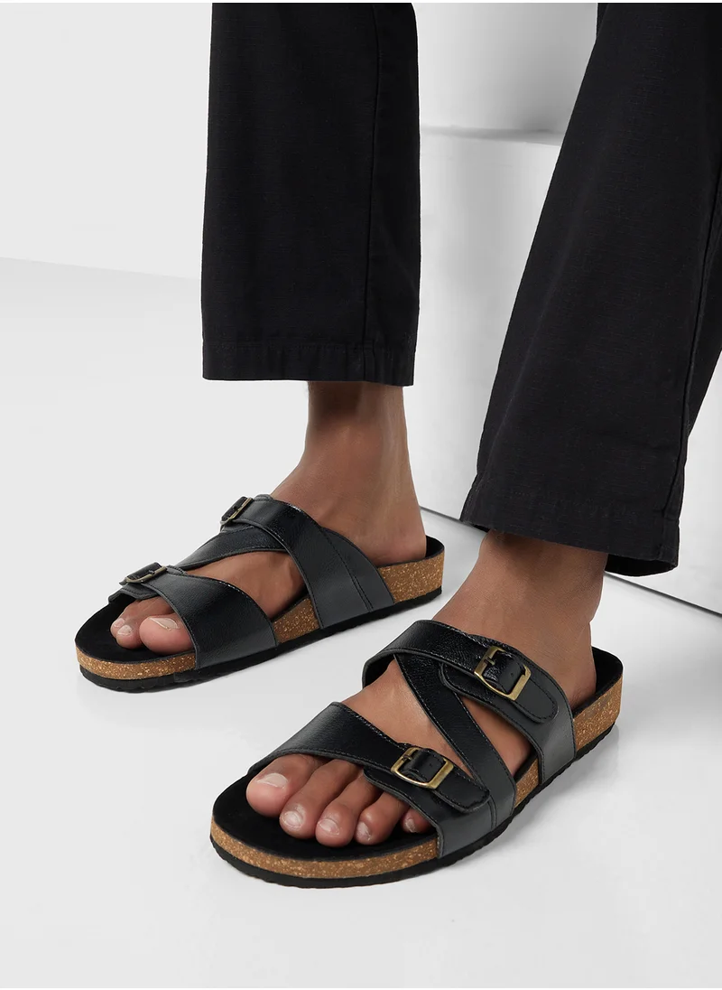 روبرت وود Casual Cork Footbed Support Sandals