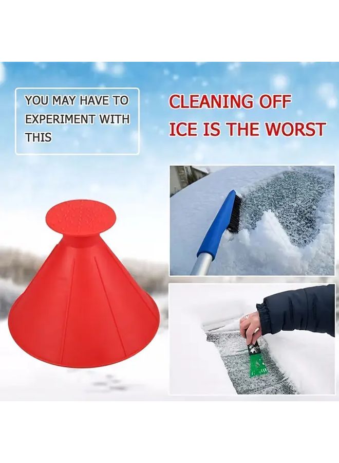 Blue Portable Manual Ice Scraper Windshield Snow Remover Lightweight Plastic Winter Tool - Image 5
