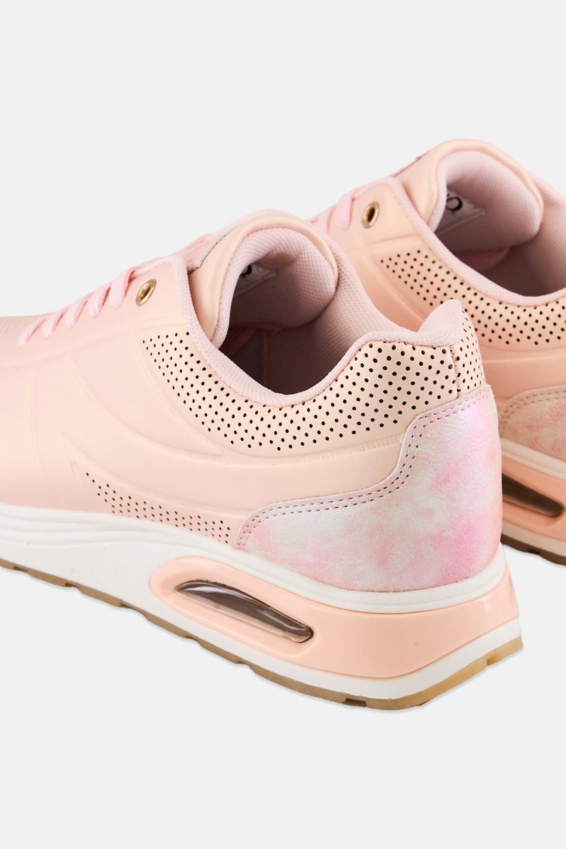XOXO Women Lace Up Casual Shoes, Peach - Image 4