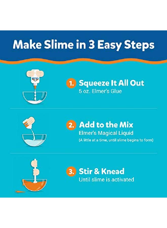 ELMER'S مجموعة سلايم كونفيتي من إلمر | تتضمن لوازم السلايم غراء معدني، وغراء شفاف، ومنشط سلايم سائل كونفيتي السحري، 4 قطع - Image 3