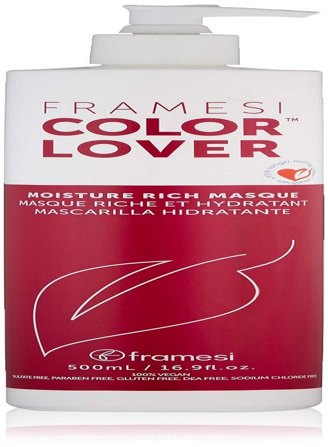 Framesi Color Lover Moisture Rich Masque, 16.9 fl.oz, Sulfate Free Hair Mask for Color Treated Hair - Image 1