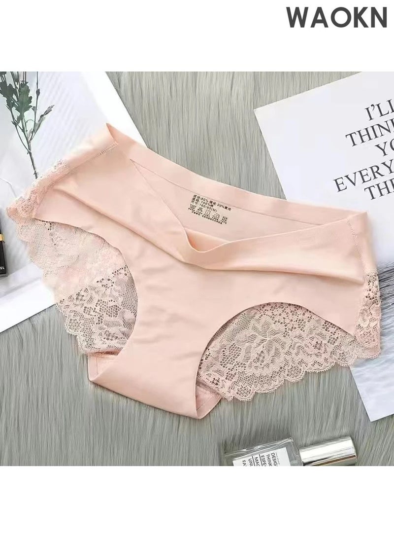 WAOKN 6-Piece Cotton Bikini Breathable Panties Low Waist Fashionable Ladies Panties Trunks Breathable and Comfortable Fashion Anti-Chafing Stretch Cotton, Stretch Cotton Moisture-Wicking Athletic Underwear - Image 3