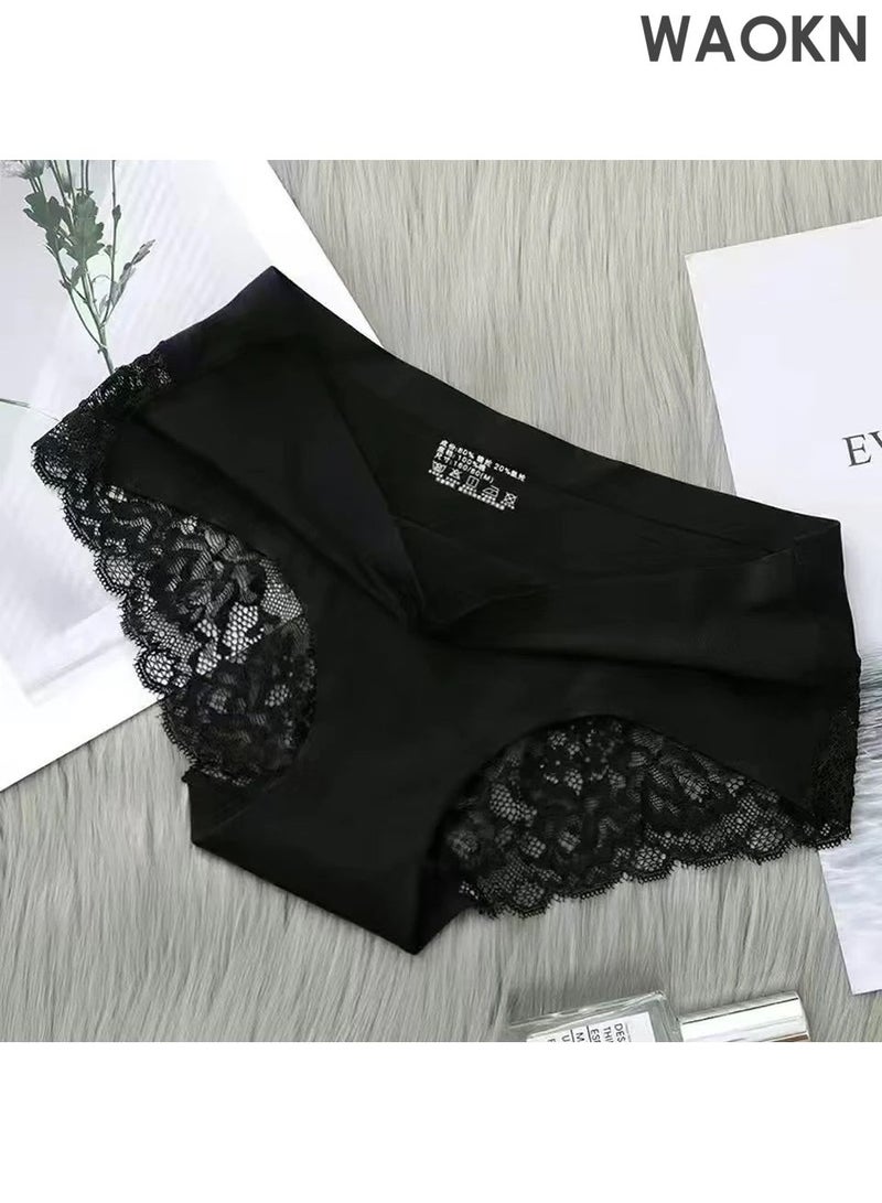 WAOKN 6-Piece Cotton Bikini Breathable Panties Low Waist Fashionable Ladies Panties Trunks Breathable and Comfortable Fashion Anti-Chafing Stretch Cotton, Stretch Cotton Moisture-Wicking Athletic Underwear - Image 2