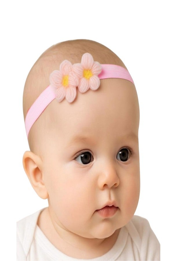 ANNACREATIONS ANNA CREATIONS 3 Pcs Baby Headbands for Baby Girl Soft Stretchy Hair Bands with Flower and Bow Design, Comfortable and Cute Hair Accessories for Newborn, Infant and Toddler Babies - Image 5