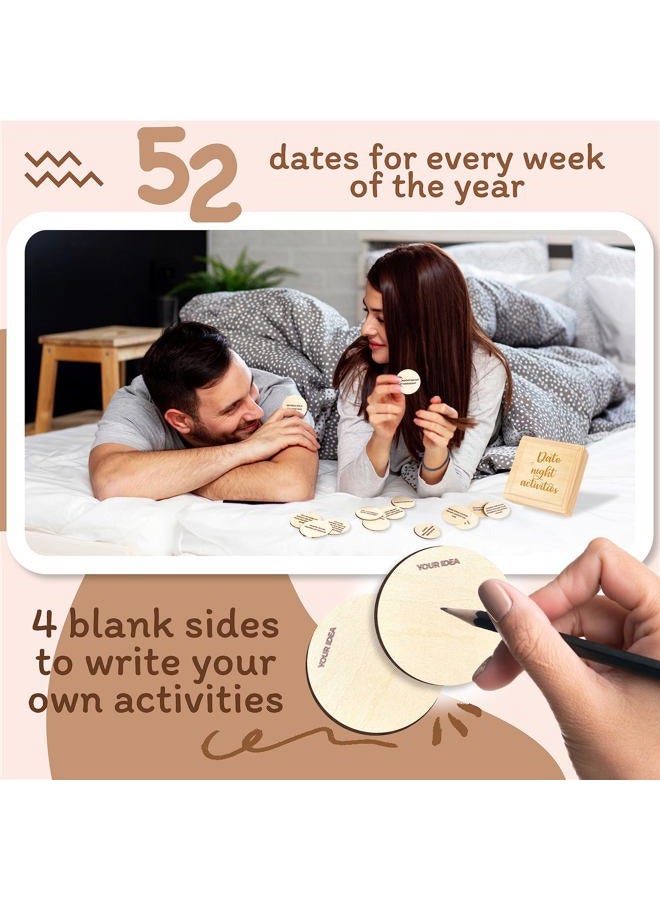 STOFINITY 52 Couples Games - Date Night Box for Married Couples, 5 Year Wedding Gift Ideas, Wooden Date Night Ideas for Newlyweds - Image 5