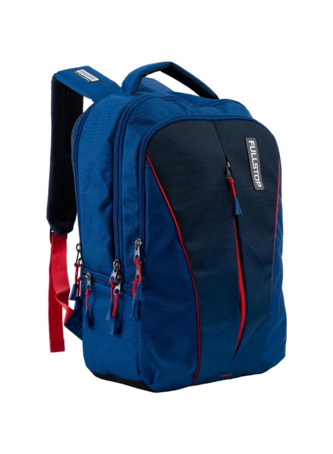Full Stop Stylish Zipper Closure Backpack Blue and Red 46 cm 144110 - Image 1