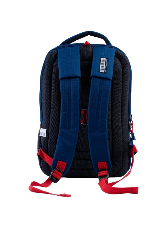 Full Stop Stylish Zipper Closure Backpack Blue and Red 46 cm 144110 - Image 2