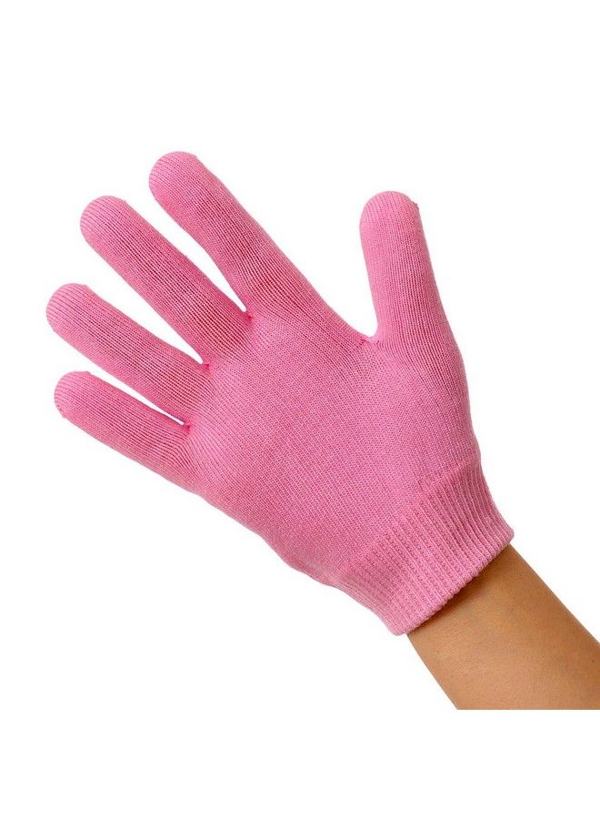 EMILYSTORES Pink Moisturize Soften Repair Cracked Skin Moisturizing Treatment Gel Jojoba Oil Vitamin E Spa Gloves 1Pair - Image 2