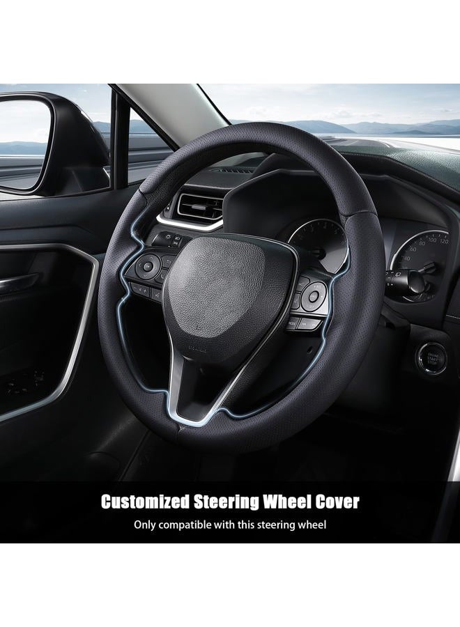Aimato Customized Steering Wheel Cover for Toyota Camry 2018-2024/RAV4 2019-2025/Corolla 2020-2025/Avalon 2019-2022/Venza 2021-2024 Thin,Anti-Slip,Scratch-Resistant Exclusive Car Accessory for Toyota - Image 2
