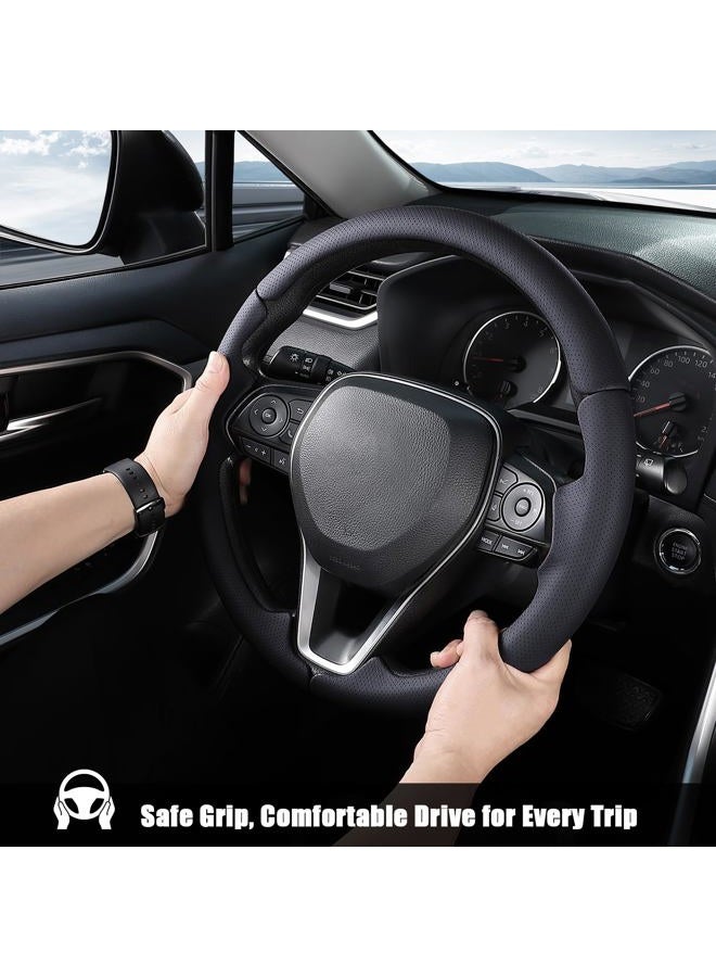 Aimato Customized Steering Wheel Cover for Toyota Camry 2018-2024/RAV4 2019-2025/Corolla 2020-2025/Avalon 2019-2022/Venza 2021-2024 Thin,Anti-Slip,Scratch-Resistant Exclusive Car Accessory for Toyota - Image 5